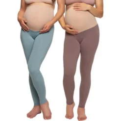 Felina Women's Velvety Soft Maternity Leggings For Women - Yoga Pants For Women, Maternity Clothes - (2-Pack)