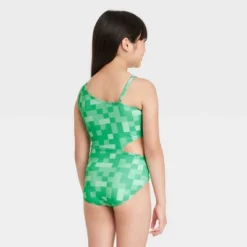 Girls' Minecraft One Piece Swimsuit - Green