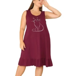 Agnes Orinda Women's Plus Size Sleeveless Comfy Lovely Tank Nightgown -Best Clothing Store GUEST babaac2c 84d5 4c9c 8b5d 72664de5af64