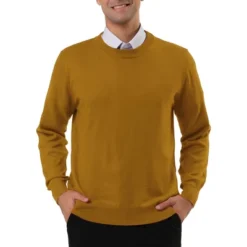 Lars Amadeus Men's Casual Round Neck Long Sleeves Solid Color Knitted Pullover Sweater -Best Clothing Store GUEST bb5bd475 d40f 4fcb 8f13 d88d5d7990b8