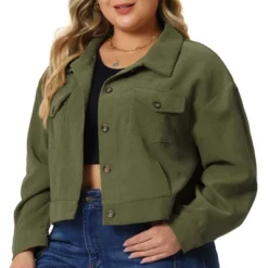 Agnes Orinda Women's Plus Size Lightweight Cropped Button Down Corduroy Shacket Jackets 14 Agnes Orinda Women's Plus Size Lightweight Cropped Button Down Corduroy Shacket Jackets -Best Clothing Store GUEST bbfe5719 772d 4c64 9744 68e4866e2993