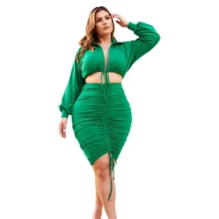 Rebdolls Women's Ruched Bodycon Skirt -Best Clothing Store GUEST bc824f18 173d 4256 90ec 87a7cf339d2c