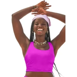 Swimsuits For All Women’s Plus Size Cropped Racerback Tankini Top -Best Clothing Store GUEST bcc16b4a a5f1 44bd 9f6e 89c911feea53