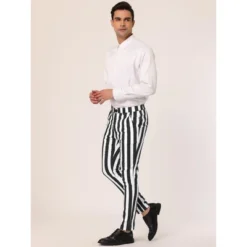 Lars Amadeus Men's Striped Casual Color Block Pants -Best Clothing Store GUEST be348b86 2308 47d6 9202 6bb9b3e7263f