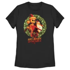 Women's The Nightmare Before Christmas Christmas Jack Peace On Earth Good Scares Towards All T-Shirt 7 Women's The Nightmare Before Christmas Christmas Jack Peace On Earth Good Scares Towards All T-Shirt -Best Clothing Store GUEST bf39aa17 5be3 42af ac55 1dd6910d8ca4