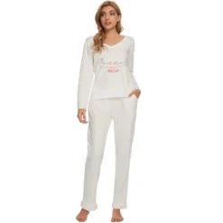 Cheibear Womens Sleepwear Lounge V-Neck Soft Nightwear With Pants Long Sleeve Pajama Set 12 Cheibear Womens Sleepwear Lounge V-Neck Soft Nightwear With Pants Long Sleeve Pajama Set -Best Clothing Store GUEST bf4882ab 73c5 41a5 b66d f5fb7d4a0d80