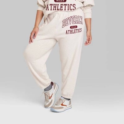 Women's Ascot + Hart Beverly Hills Graphic Joggers - Beige 3 Women's Ascot + Hart Beverly Hills Graphic Joggers - Beige