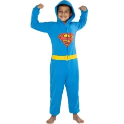DC Comics Big Boys' Superhero Character Hooded Union Suit Footless Pajamas Costume -Best Clothing Store GUEST c0ec6f27 9632 461e 8294 5b46e6d36e2b