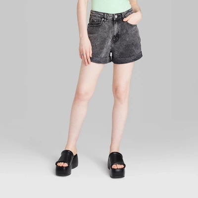 Women's Super-High Rise Rolled Cuff Jean Shorts - Wild Fable™ 3 Women's Super-High Rise Rolled Cuff Jean Shorts - Wild Fable™