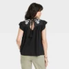 Women's Short Sleeve Embroidered Top - Knox Rose™ -Best Clothing Store GUEST c12c82e4 2575 4d24 8981 47bc4785daa1