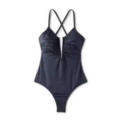 Women's Shirred V-Wire Plunge One Piece Swimsuit - Shade & Shore™ Gray 13 Women's Shirred V-Wire Plunge One Piece Swimsuit - Shade & Shore™ Gray -Best Clothing Store GUEST c1a96fff c11d 40b1 8799 4319d02c76ff