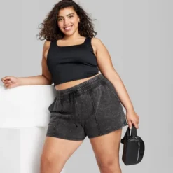 Women's High-Rise Fleece Shorts - Wild Fable™ -Best Clothing Store GUEST c2e4da47 8d9e 4ffa 8b65 98dc64cce651