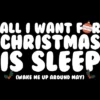 Women's Design By Humans All I Want For Christmas Is Sleep By Thingsandthings Racerback Tank Top -Best Clothing Store GUEST c37dd42e 0b6a 4153 be19 96091195a659