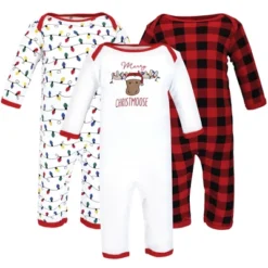 Hudson Baby Infant Boy Cotton Coveralls, Christmoose -Best Clothing Store GUEST c3f62695 da82 449e b811 0fb044f0bbfc