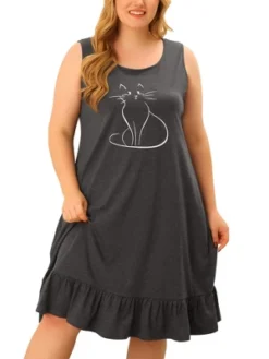 Agnes Orinda Women's Plus Size Sleeveless Comfy Lovely Tank Nightgown -Best Clothing Store GUEST c45af5aa f43a 4110 952a 91307d979b3f