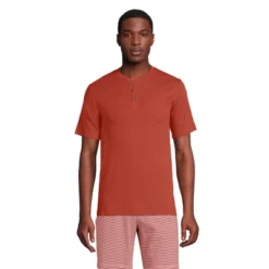 Lands' End Men's Knit Rib Short Sleeve Henley Pajama Shirt -Best Clothing Store GUEST c4c13f25 128b 48cc 9ee5 b530fce99cf9
