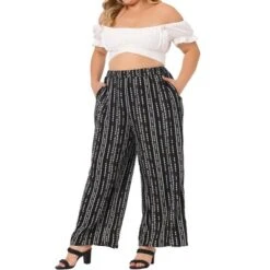 Agnes Orinda Women's Plus Size Boho Palazzo Lounge Wide Leg Pants With Elastic Waist And Stripe 23 Agnes Orinda Women's Plus Size Boho Palazzo Lounge Wide Leg Pants With Elastic Waist And Stripe -Best Clothing Store GUEST c4e9d3e5 9124 4bba a8cc 8fadb3265769