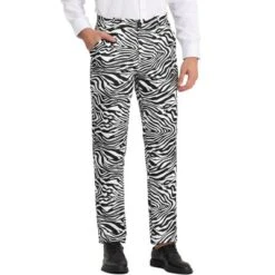 Lars Amadeus Men's Flat Front Party Prom Animal Printed Pants -Best Clothing Store GUEST c4f9377e 929d 4fc3 b615 b1dcb487a6ff