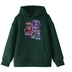 Five Nights At Freddy's Funtime Characters Boy's Forest Green Sweatshirt -Best Clothing Store GUEST c501cba7 dc85 4777 b42b 5a47f370e78c