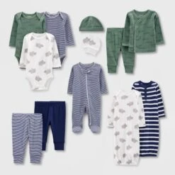 Carter's Just One You® Baby Layette Registry Set - Green/Navy Blue -Best Clothing Store GUEST c570328b 060a 4c60 805d c5f7a927dc53