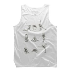 Men's Design By Humans Skeleton Yoga By Huebucket Tank Top -Best Clothing Store GUEST c68dd16d f7e4 4811 a006 7da1a6b34d73