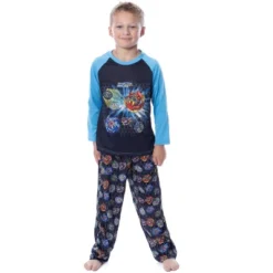 Beyblade Burst Boys' Spinner Tops Tossed Print Raglan Sleep Pajama Set Blue -Best Clothing Store GUEST c6edce49 a43e 4937 ab80 4c21eba9b718