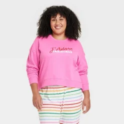 Women's J'Adore Christmas Matching Family Sweatshirt - Wondershop™ Pink -Best Clothing Store GUEST c7c0715a 21f6 417c a1ca 9047b933a0b6