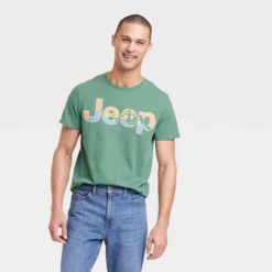 Men's Regular Fit Jeep Short Sleeve T-Shirt - Goodfellow & Co™ Green -Best Clothing Store GUEST c8216e14 70f6 44d1 8407 0a83eff721da