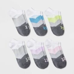 Women's 6pk Lightweight Chevron Striped No Show Athletic Socks - All In Motion™ 4-10 -Best Clothing Store GUEST c90e6e1e c8fc 431f 9b7e bdf0c34d945a
