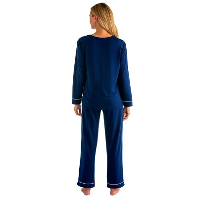 Softies Women's Ankle PJ Set With Contrast Piping 4 Softies Women's Ankle PJ Set With Contrast Piping - Image 2