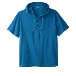 KS Island By KingSize Men's Big & Tall ™ Gauze Short-Sleeve Hoodie -Best Clothing Store GUEST cba55c96 488e 4008 a16e a275627b9720