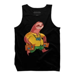 Men's Design By Humans Summer Vacation Traveller Sloth By Moredesignsplease Tank Top -Best Clothing Store GUEST cca85d83 9016 4f21 bbf8 994ee10f538f