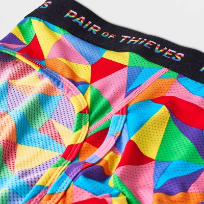 Pair Of Thieves Men's Rainbow Abstract Print Super Fit Briefs - Red/Blue/Green 4 Pair Of Thieves Men's Rainbow Abstract Print Super Fit Briefs - Red/Blue/Green - Image 3