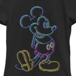 Girl's Disney Neon Mickey T-Shirt