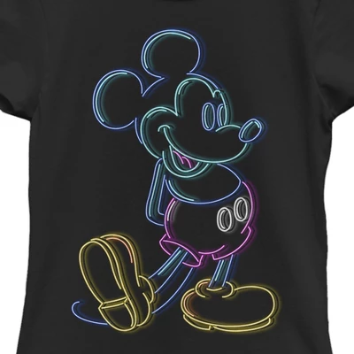 Girl's Disney Neon Mickey T-Shirt 3 Girl's Disney Neon Mickey T-Shirt