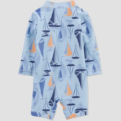 Carter's Just One You® Baby Boys' Boat One Piece Rash Guard - Blue 3 Carter's Just One You® Baby Boys' Boat One Piece Rash Guard - Blue