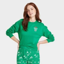 Women's Kinda Naughty Kinda Nice Matching Family Sweatshirt - Wondershop™ Green -Best Clothing Store GUEST cebe8dac f539 40f9 8b6e 52681baeaa9b