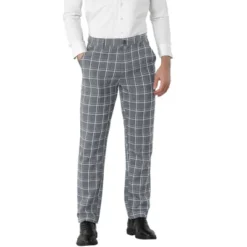 Lars Amadeus Men's Dress Plaid Pants Slim Fit Flat Front Check Chino Pants Trousers -Best Clothing Store GUEST ceed1d76 72a8 4f58 b844 dd15a73d8fd3