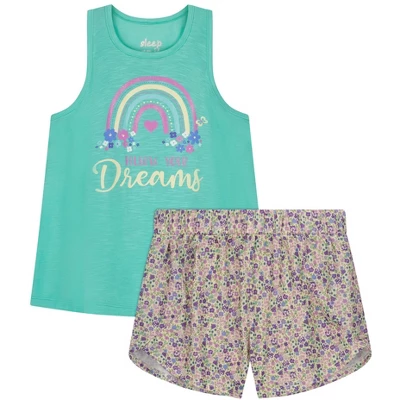 Sleep On It Girls Follow Your Dreams Rainbow 2-Piece Tank Pajama Shorts Sleep Set 8 Sleep On It Girls Follow Your Dreams Rainbow 2-Piece Tank Pajama Shorts Sleep Set - Image 6