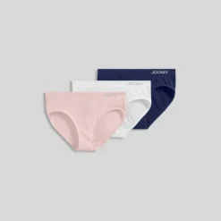Jockey Generation™ Girls' 3pk Seamfree Bikini - White/Navy Blue/Pink -Best Clothing Store GUEST d008f013 42d9 44ce 901e 06f250c6999a