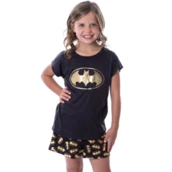 DC Comics Batgirl Superhero Gold Foil Logo Girls Short Sleeve Pajama Set Black 9 DC Comics Batgirl Superhero Gold Foil Logo Girls Short Sleeve Pajama Set Black -Best Clothing Store GUEST d0e8dab3 25f5 4566 be09 9c47aae0fa88