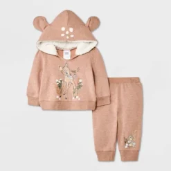Baby Girls' 2pc Disney Bambi Top And Bottom Set - Light Brown -Best Clothing Store GUEST d1fea80d 7fd2 49b3 b4ea 5d584aa38127
