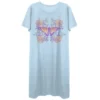 Bioworld Vintage Floral Gradient Butterfly Crew Neck Short Sleeve Light Blue Women's Night Shirt -Best Clothing Store GUEST d24d1c48 cf84 4509 8003 355c3cb2c550