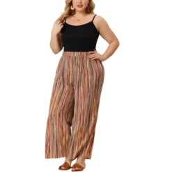 Agnes Orinda Women's Plus Size Boho Palazzo Lounge Wide Leg Pants With Elastic Waist And Stripe 18 Agnes Orinda Women's Plus Size Boho Palazzo Lounge Wide Leg Pants With Elastic Waist And Stripe -Best Clothing Store GUEST d2695f97 f4f6 4c2d 8b20 fd92f11494ac