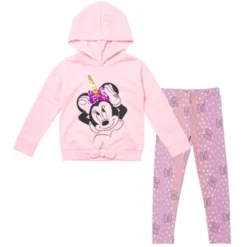 Disney Minnie Mouse Girls Sequin Pullover Fleece Hoodie Leggings Outfit Set Toddler To Big Kid -Best Clothing Store GUEST d283f76b 66e8 43ec a1f4 fb48803523ca