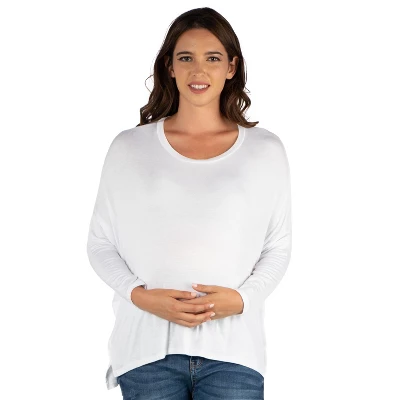 24seven Comfort Apparel Oversized Long Sleeve Maternity Dolman Top 7 24seven Comfort Apparel Oversized Long Sleeve Maternity Dolman Top - Image 5