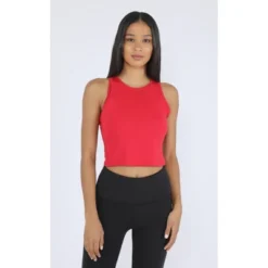 90 Degree By Reflex - Women's Airlux Racerback Crop Top -Best Clothing Store GUEST d4a3e318 0c35 4b4a 82a1 3ffb85548c89