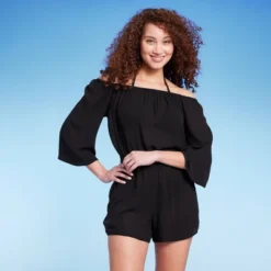 Women's Off The Shoulder Cover Up Romper - Kona Sol™ -Best Clothing Store GUEST d5ec513f a412 4abb 8a69 d52d85d25528