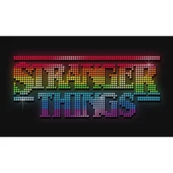 Girl's Stranger Things Sparkling Rainbow Logo T-Shirt