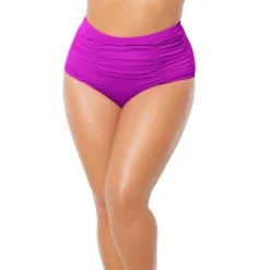 Swimsuits For All Women’s Plus Size Shirred High Waist Swim Brief -Best Clothing Store GUEST d7d58509 a7b1 4aa0 bb68 1eeb3c5fd05b